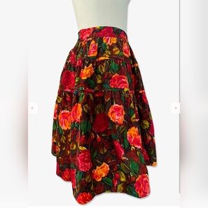 Vintage 1980s Kenzo Multicolor Floral Tiered A-Line Skirt. 100% Cotton

Brigh